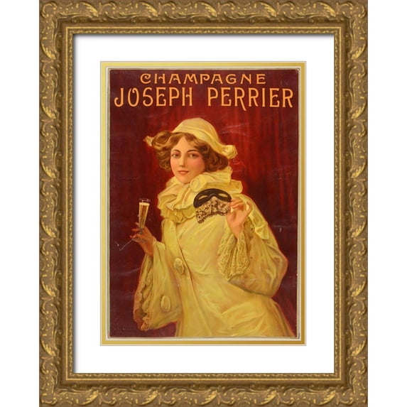 Vintage Apple Collection 18x24 Gold Ornate Wood Framed with Double Matting Museum Art Print Titled - Perrierred