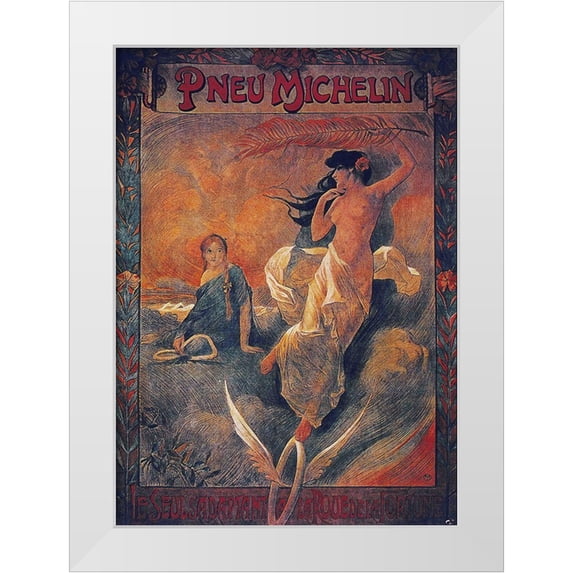 Vintage Apple Collection 18x24 White Modern Wood Framed Museum Art Print Titled - Bike 57