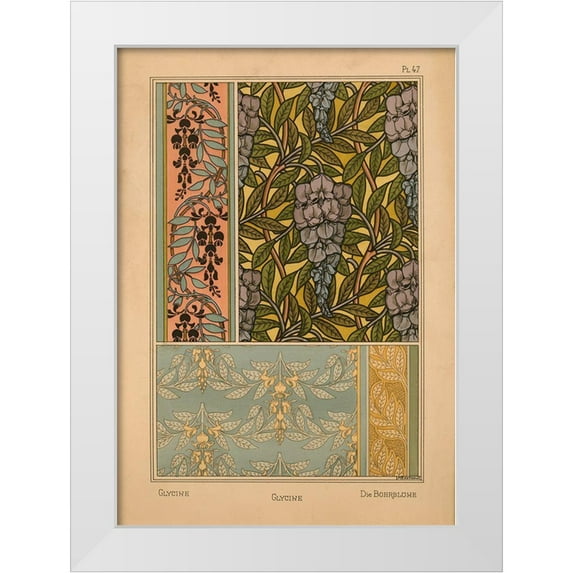 Vintage Apple Collection 18x24 White Modern Wood Framed Museum Art Print Titled -  Plate 47 - Glycine