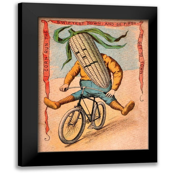 Vintage Apple Collection 19x24 Black Modern Framed Museum Art Print Titled - Bike Corn