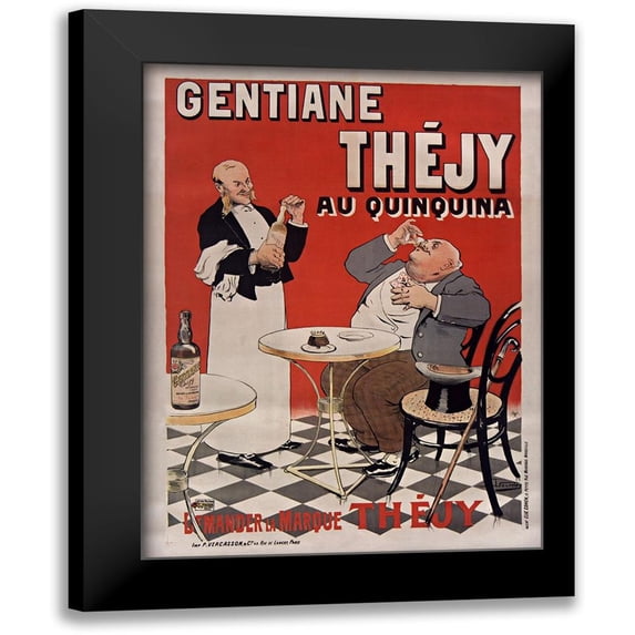 Vintage Apple Collection 19x24 Black Modern Framed Museum Art Print Titled - Gentiane Thejy Quinquina