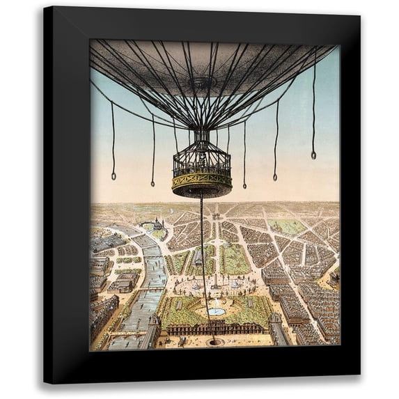 Vintage Apple Collection 19x24 Black Modern Framed Museum Art Print Titled - Panorama de Paris