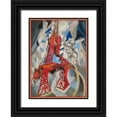 thumbnail image 1 of Vintage Apple Collection 19x24 Black Ornate Wood Framed with Double Matting Museum Art Print Titled - Red Eiffel Tower Delaunay 1911, 1 of 4