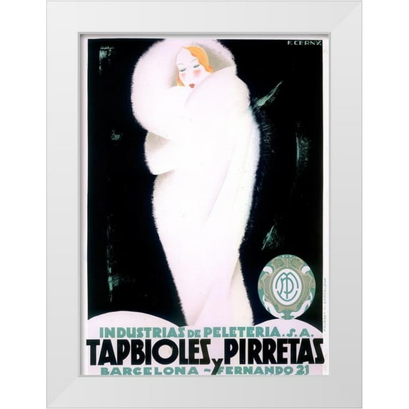 Vintage Apple Collection 19x24 White Modern Wood Framed Museum Art Print Titled - Art Deco Fur