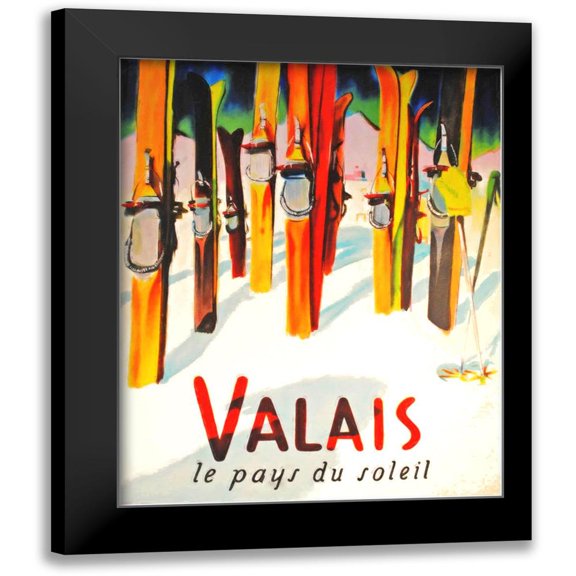 Vintage Apple Collection 20x24 Black Modern Framed Museum Art Print Titled - Valais