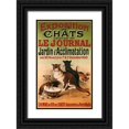 thumbnail image 1 of Vintage Apple Collection 21x32 Black Ornate Wood Framed with Double Matting Museum Art Print Titled - Exposition De Chats, 1 of 4
