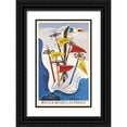 thumbnail image 1 of Vintage Apple Collection 21x32 Black Ornate Wood Framed with Double Matting Museum Art Print Titled - France Winter Sports, 1 of 4