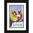 thumbnail image 1 of Vintage Apple Collection 21x32 Black Ornate Wood Framed with Double Matting Museum Art Print Titled - Spain Ladies, 1 of 4