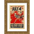 thumbnail image 1 of Vintage Apple Collection 21x32 Gold Ornate Wood Framed with Double Matting Museum Art Print Titled - July_ 4th, 1 of 4