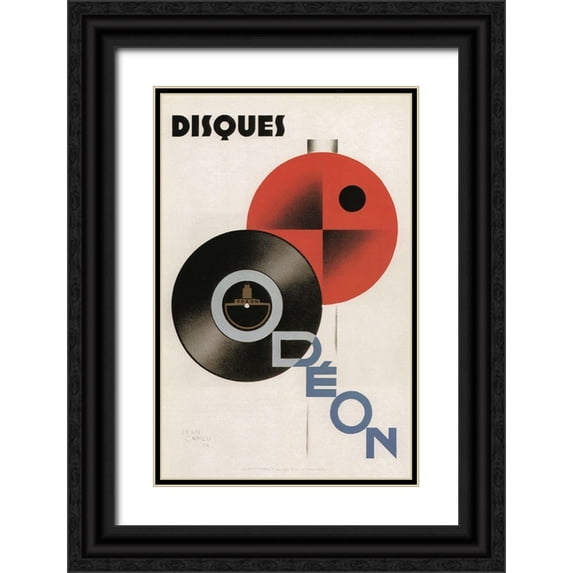 Vintage Apple Collection 22x32 Black Ornate Wood Framed with Double Matting Museum Art Print Titled - Odeon