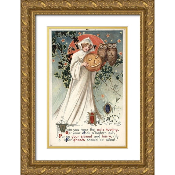 Vintage Apple Collection 22x32 Gold Ornate Wood Framed with Double Matting Museum Art Print Titled - Hallow 10.tif