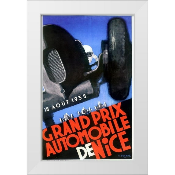 Vintage Apple Collection 22x32 White Modern Wood Framed Museum Art Print Titled - Grand Prix