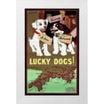 thumbnail image 1 of Vintage Apple Collection 22x32 White Modern Wood Framed Museum Art Print Titled - Lucky Dogs, 1 of 4