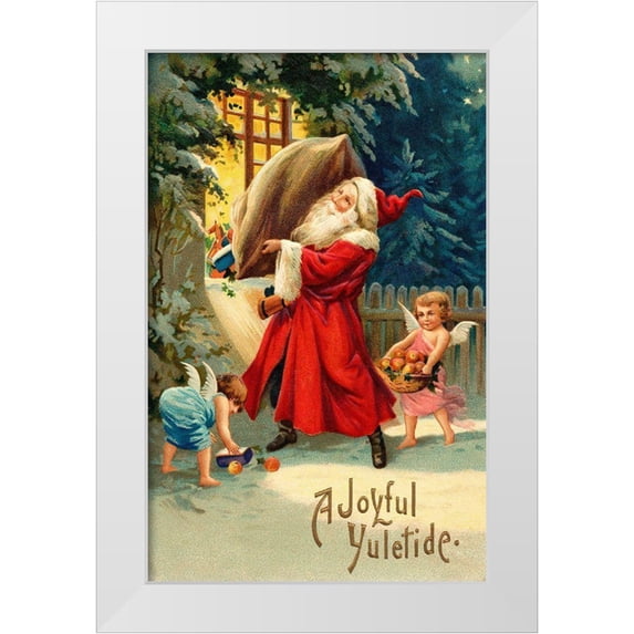 Vintage Apple Collection 22x32 White Modern Wood Framed Museum Art Print Titled - Vintage Xmas 5