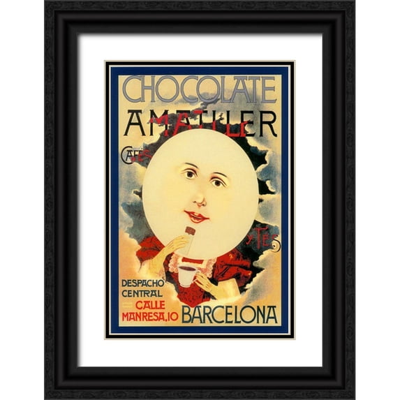 Vintage Apple Collection 23x32 Black Ornate Wood Framed with Double Matting Museum Art Print Titled - Chocolate Atelier