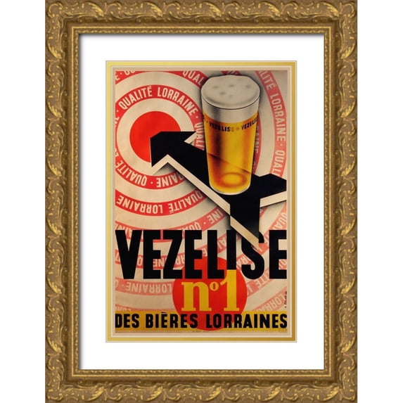 Vintage Apple Collection 23x32 Gold Ornate Wood Framed with Double Matting Museum Art Print Titled - Beer Vezelise