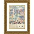thumbnail image 1 of Vintage Apple Collection 23x32 Gold Ornate Wood Framed with Double Matting Museum Art Print Titled - Printemps Paris, 1 of 4