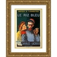 thumbnail image 1 of Vintage Apple Collection 23x32 Gold Ornate Wood Framed with Double Matting Museum Art Print Titled - le_reiz_bleu, 1 of 4