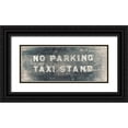 thumbnail image 1 of Vintage Apple Collection 24x12 Black Ornate Wood Framed with Double Matting Museum Art Print Titled - Taxi Stand, 1 of 4