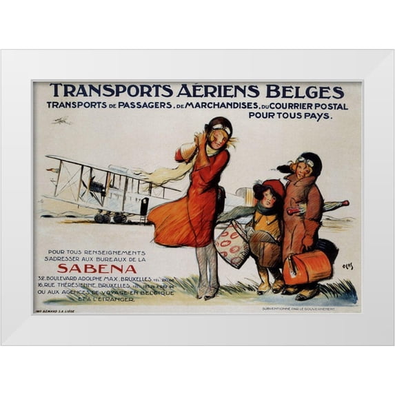 Vintage Apple Collection 24x18 White Modern Wood Framed Museum Art Print Titled - Belgian Transport