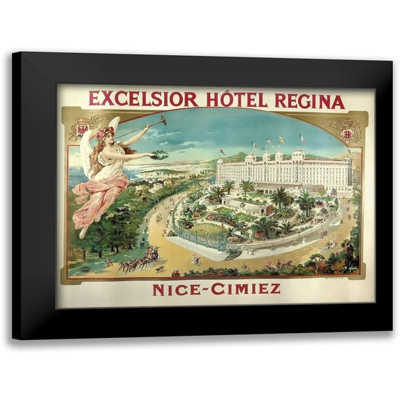 Vintage Apple Collection 24x19 Black Modern Framed Museum Art Print Titled - Hotel Excelsior I