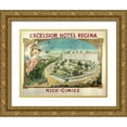 thumbnail image 1 of Vintage Apple Collection 24x19 Gold Ornate Wood Framed with Double Matting Museum Art Print Titled - Hotel Excelsior I, 1 of 4