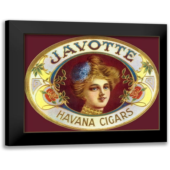 Vintage Apple Collection 24x20 Black Modern Framed Museum Art Print Titled - Vintage Adv Javotte Havana Cigars
