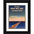 thumbnail image 1 of Vintage Apple Collection 24x32 Black Ornate Wood Framed with Double Matting Museum Art Print Titled - Great Salt Lake, 1 of 4