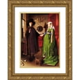thumbnail image 1 of Vintage Apple Collection 24x32 Gold Ornate Wood Framed with Double Matting Museum Art Print Titled - Van Eyck - The Wedding, 1 of 4