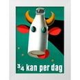 thumbnail image 1 of Vintage Apple Collection 24x32 White Modern Wood Framed Museum Art Print Titled - Milk Cow, 1 of 4