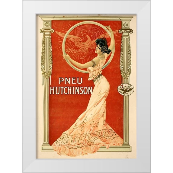 Vintage Apple Collection 24x32 White Modern Wood Framed Museum Art Print Titled - Pneu Hutchinson