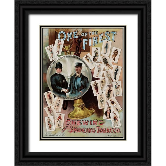 Vintage Apple Collection 25x32 Black Ornate Wood Framed with Double Matting Museum Art Print Titled - Buchner Tobacco Archival