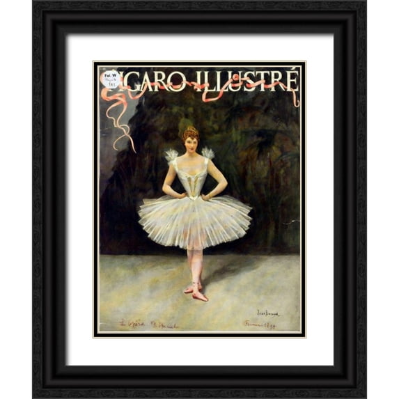 Vintage Apple Collection 25x32 Black Ornate Wood Framed with Double Matting Museum Art Print Titled - Figaro Illustre