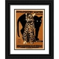 thumbnail image 1 of Vintage Apple Collection 25x32 Black Ornate Wood Framed with Double Matting Museum Art Print Titled - zoo big cats, 1 of 4