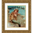 thumbnail image 1 of Vintage Apple Collection 26x30 Gold Ornate Wood Framed with Double Matting Museum Art Print Titled - Mermaid Bathsalts, 1 of 4