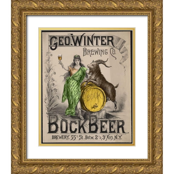 Vintage Apple Collection 26x31 Gold Ornate Wood Framed with Double Matting Museum Art Print Titled - Bockbeer Green