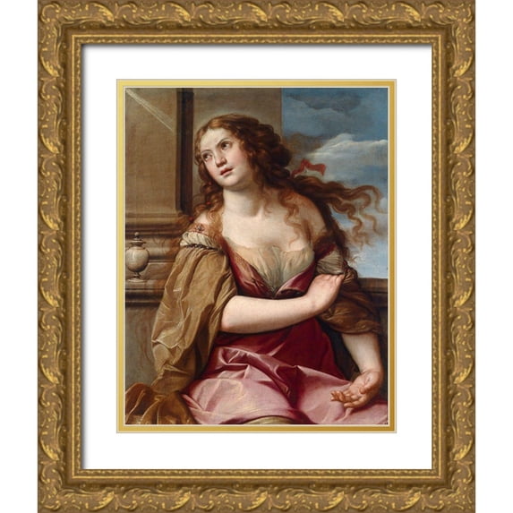 Vintage Apple Collection 26x32 Gold Ornate Wood Framed with Double Matting Museum Art Print Titled - Moratta-Magdalene