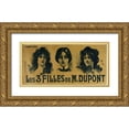 thumbnail image 1 of Vintage Apple Collection 32x18 Gold Ornate Wood Framed with Double Matting Museum Art Print Titled - 3Filles, 1 of 4