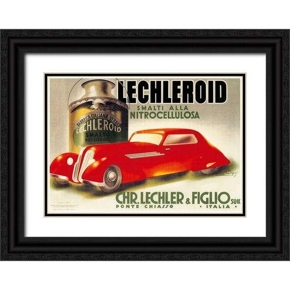 Vintage Apple Collection 32x24 Black Ornate Wood Framed with Double Matting Museum Art Print Titled - Lechleroid