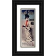 thumbnail image 1 of Vintage Apple Collection 8x14 Black Ornate Wood Framed with Double Matting Museum Art Print Titled - Cheret Exposition De Mai, 1 of 4