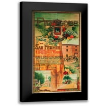 Vintage Apple Collection 9x14 Black Modern Framed Museum Art Print Titled - Pamplona IX