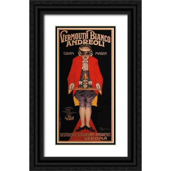 Vintage Apple Collection 9x14 Black Ornate Wood Framed with Double Matting Museum Art Print Titled - Vermouth Bianco