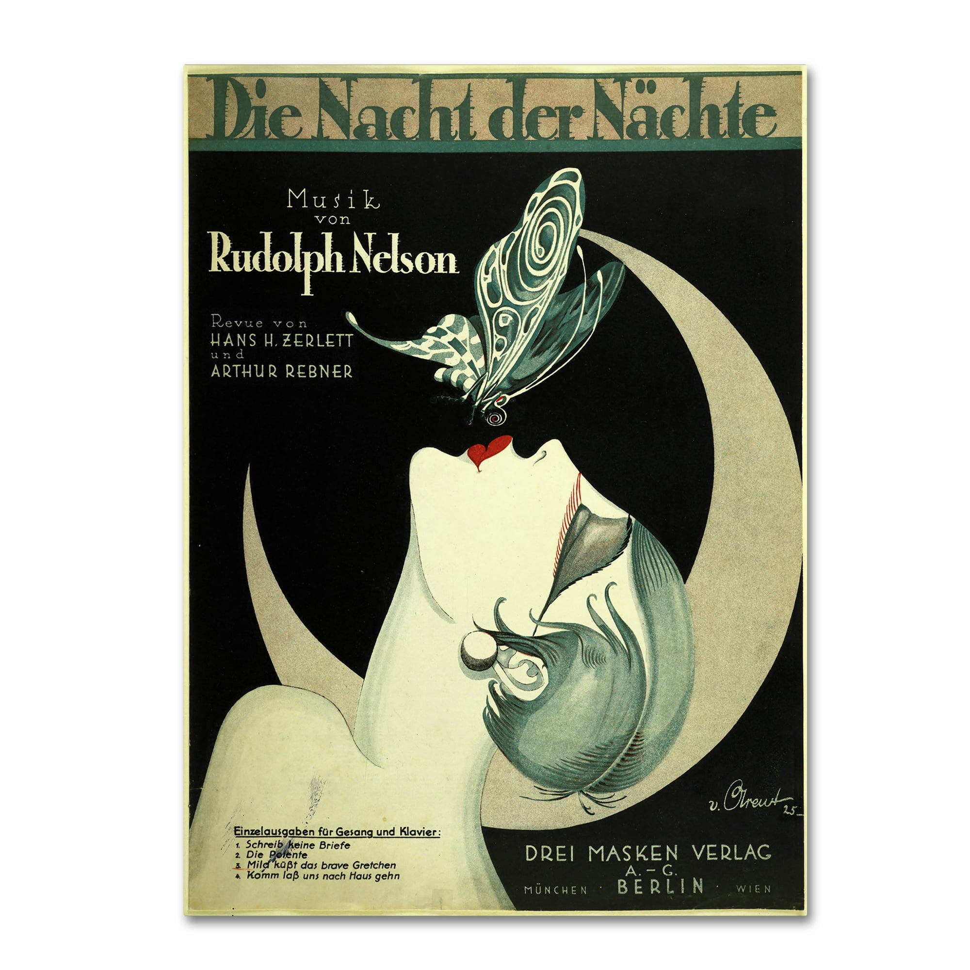 Latitude Run® " Art Deco Music Sheet " by Vintage Apple Collection