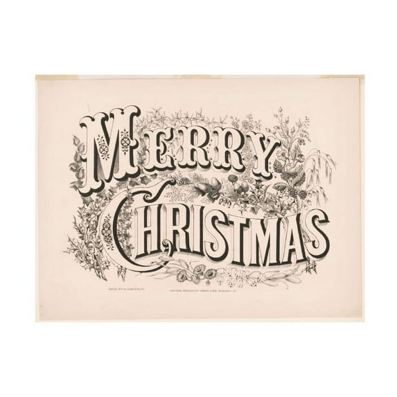 Vintage Apple Collection 'Vintage Christmas Typography' Canvas Art