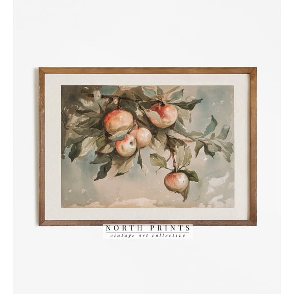 Vintage Apple Tree Farmhouse Unframed Paper Print