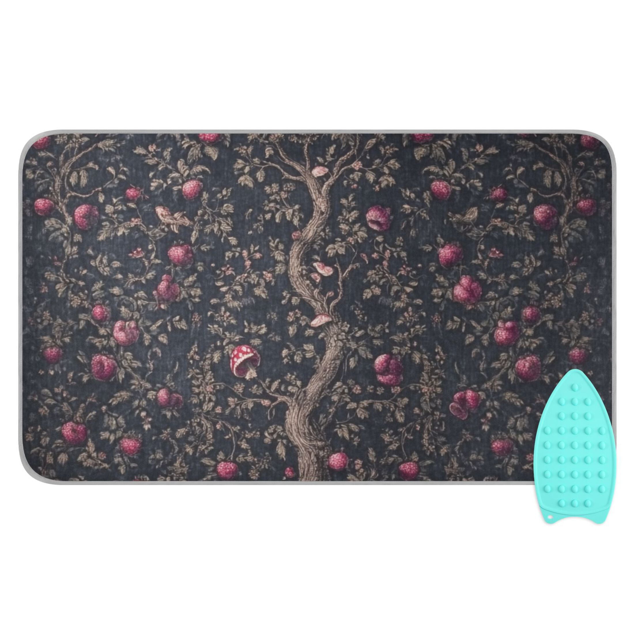 Vintage Apple Tree Print Ironing Mat Blanket for Table Top Travel Portable Ironing Board Pad 47.2x27.6 Inch