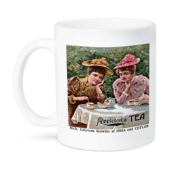 3dRose, Vintage Appletons Tea Advertising Poster, 15oz Mug