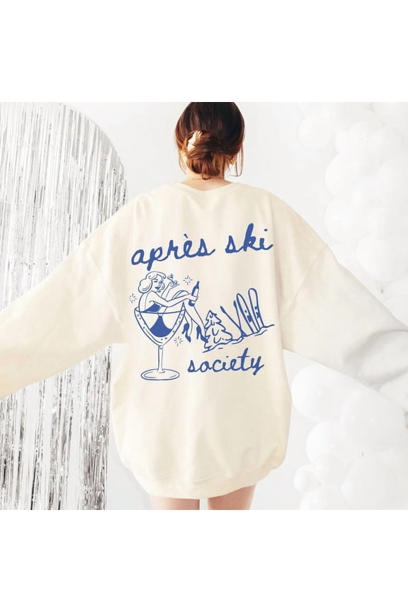 Vintage Apres Ski Girls Trip Weekend Crewneck, Apres Ski Society Sweatshirt, Martini Ski Sweater, Winter Sports Sweatshirt, Retro Crewneck