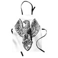thumbnail image 1 of Vintage Apron Italian Rome Heraldry Eagle Statue Pattern European Empire Heritage Culture Print, Unisex Kitchen Bib Apron with Adjustable Neck for Cooking Baking Gardening, Black White, by Ambesonne, 1 of 3
