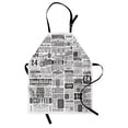 thumbnail image 1 of Vintage Apron Mega Set of Retro Coffee Labels and Typography Icons Emblem Collection, Unisex Kitchen Bib Apron with Adjustable Neck for Cooking Baking Gardening, Charcoal Grey Pale Grey, by Ambesonne, 1 of 3
